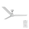 Ventilador de techo modelo mini industrial. color blanco potencia: 60w aspas: ø120cm con controlador de pared edm