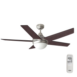 Ventilador de techo modelo adriatico. color wengue/niquel satin. potencia: 60w aspas: ø132cm con mando a distancia edm