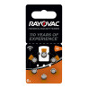 Micro pila para audifono rayovac za13 1,45v (blister 6 pilas) ø8x6mm