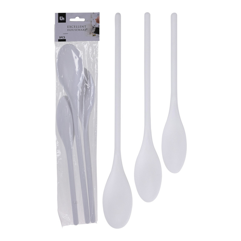 Set 3 cucharas de plastico de 3 tamaños diferentes