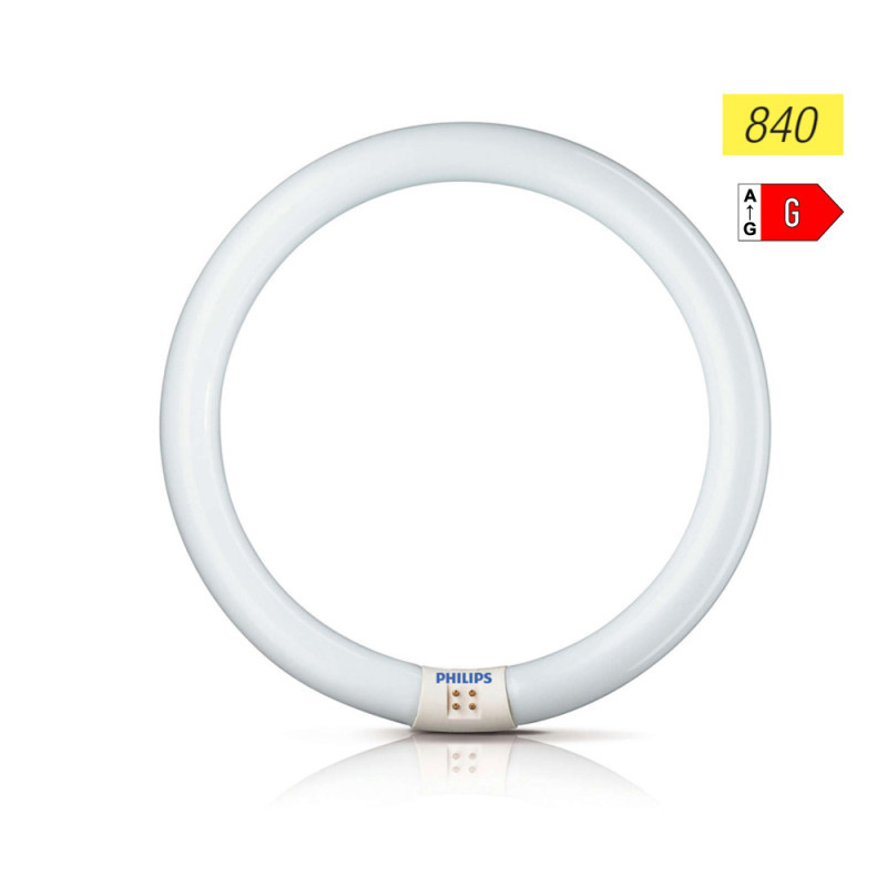 Tubo fluorescente circular 22w ø21cm trifosforo 840k luz dia philips