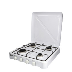 Cocina de gas esmaltada 4 fuegos 50x50x12cm edm