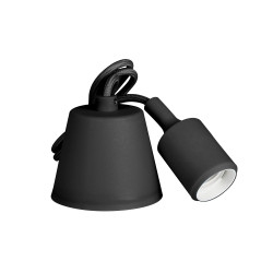 Lampara colgante de silicona e27 60w color negro edm