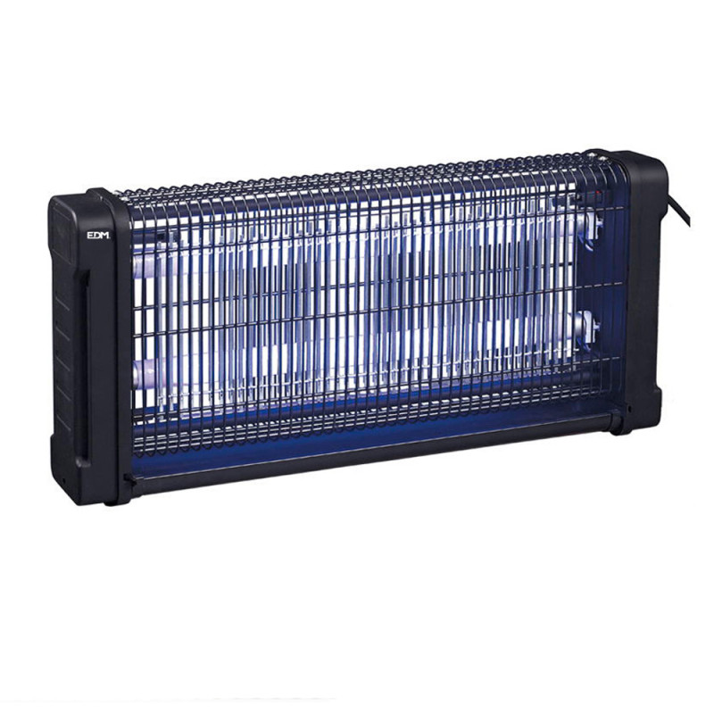 Exterminador de insectos profesional electronico 2x10w 43,7x10x26,5cm 340° color negro edm