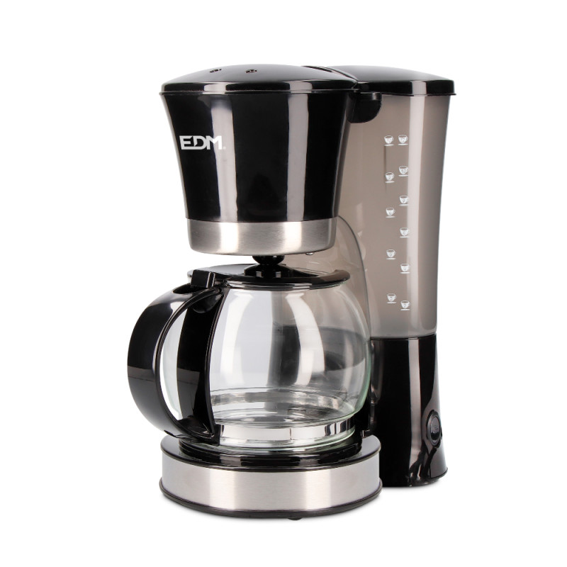 Cafetera de goteo 12 tazas 800w 16x23,5x29,5cm edm