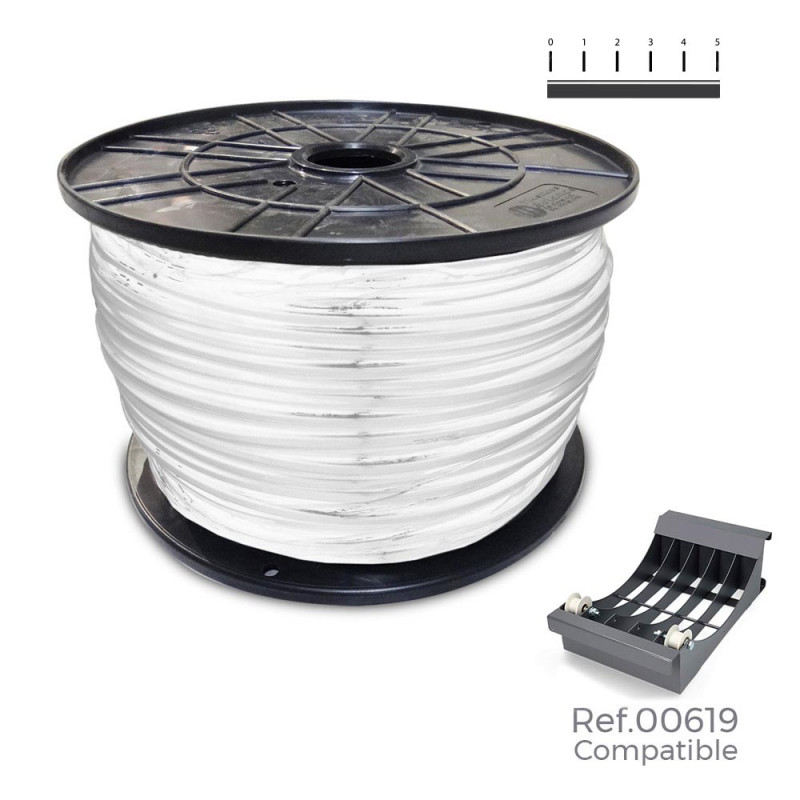 Carrete cable manguera acrilica 1kv blanca 3x2,5mm 150m (bobina grande ø400x200mm)