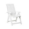 Silla plegable. color: blanco 60x61x109cm modelo: multiposicionnes progarden