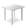 Mesa cuadrada para exterior. color: blanco 80x75x72cm ipae progarden