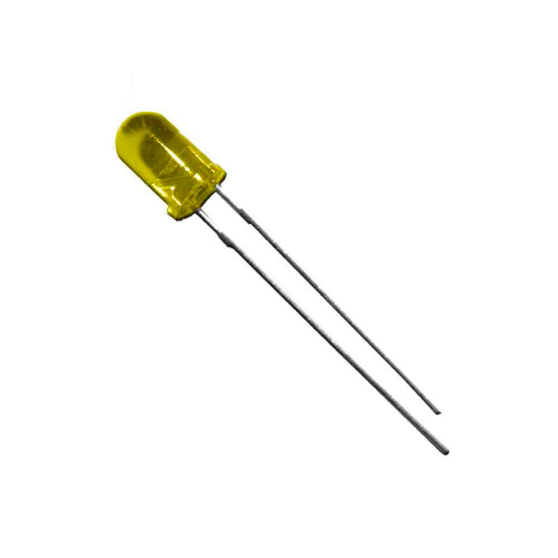 Diodo led color amarillo 5mm (manualidades) 1,9v edm