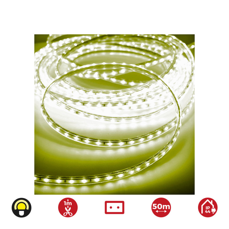 Tira de led 50m. 60 leds/m 4,2w/m amarillo edm ip44 220-240