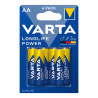 Pila alkalina longlife power aa - lr06 varta (blister 6 unid.) ø14,5x50,5mm