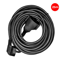 Prolongacion manguera t/tl 25m 3x1,5mm flexible negra edm