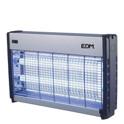 Exterminador de insectos profesional electronico 2x20w 64x10x36cm color cromo/negro edm