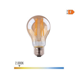 Bombilla standard con filamento de led cristal vintage e27 6w 500lm 2000k luz calida ø6x10,6cm edm