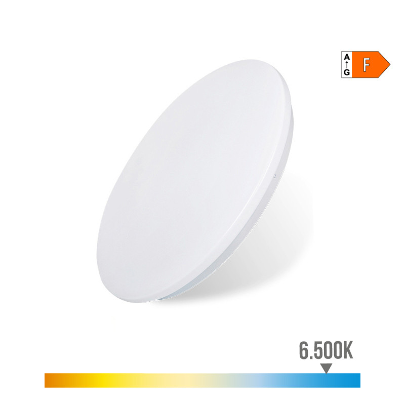 plafon/aplique led de superficie 18w 6500k ø33x6,6cm edm