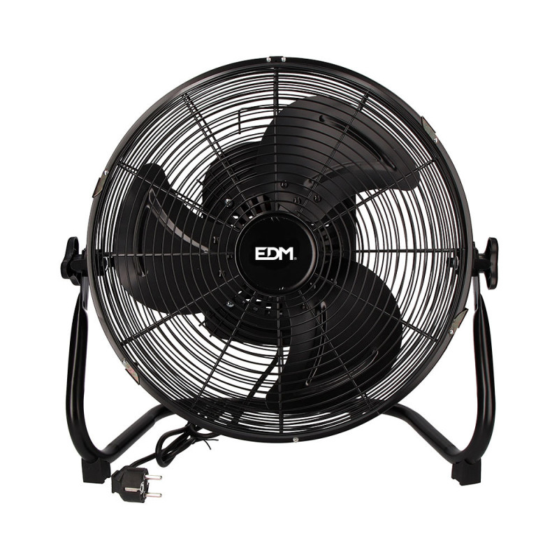 Ventilador industrial de suelo. oscilante. color negro. potencia: 70w aspas: ø45x55cm edm