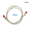 Cable utp cat.6 latiguillo rj45 cobre lszh gris 0,5m