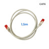 Cable utp cat.6 latiguillo rj45 cobre lszh gris 1,5m