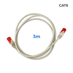 Cable utp cat.6 latiguillo rj45 cobre lszh gris 3m