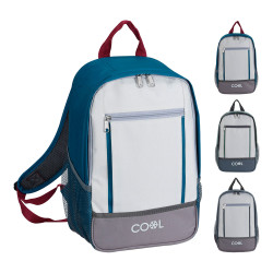 Nevera tipo mochila isotermica con 2 compartimentos 10 l. 23x15x36cm colores surtidos. cool