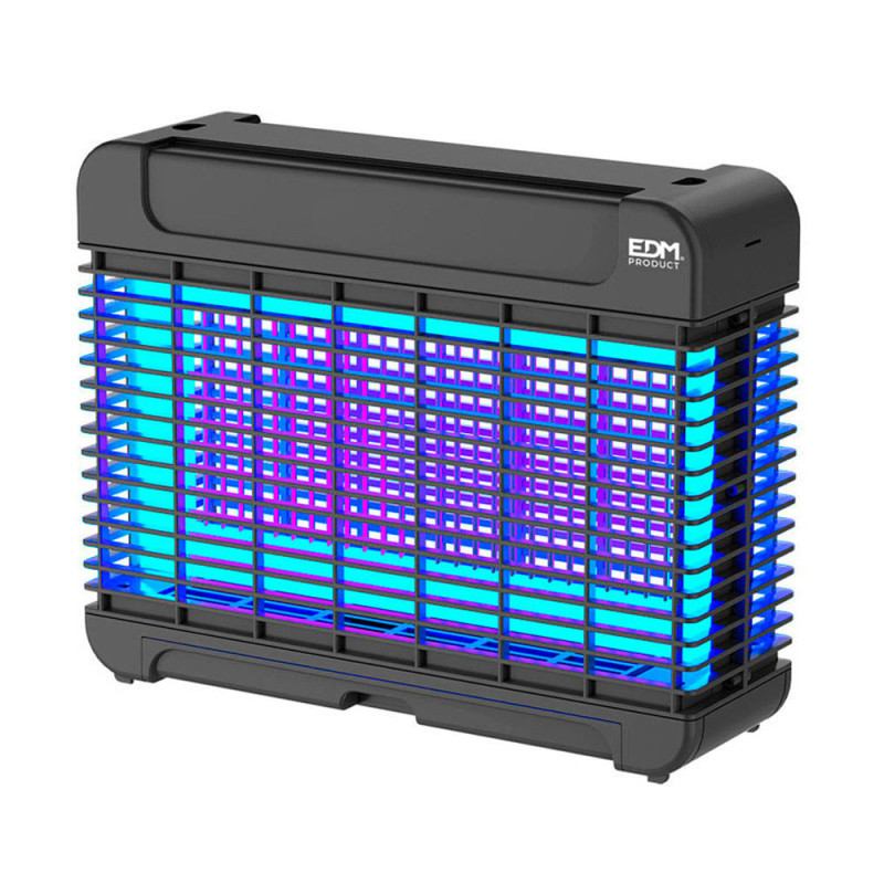 Exterminador de insectos profesional electronico con led 10w 31,6x10x26,3cm color negro edm