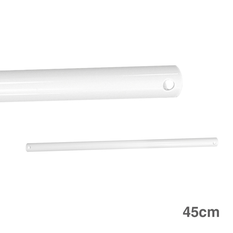 Tubo 45cm blanco prolongador para ventilador techo