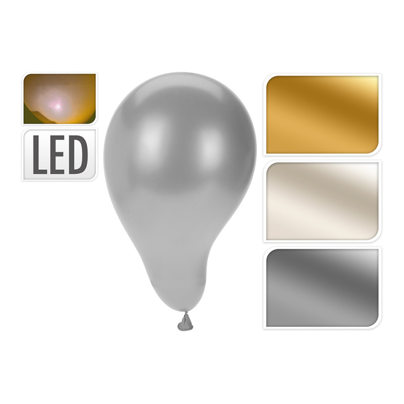 Globo con luces led pack 3 unidades