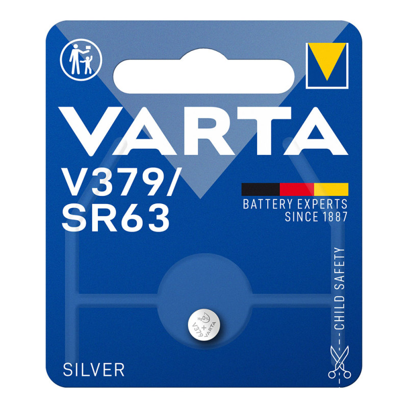 Micro pila de boton varta silver sr63 - v379 1,55v (blister 1 unid.) ø5,8x2,15mm