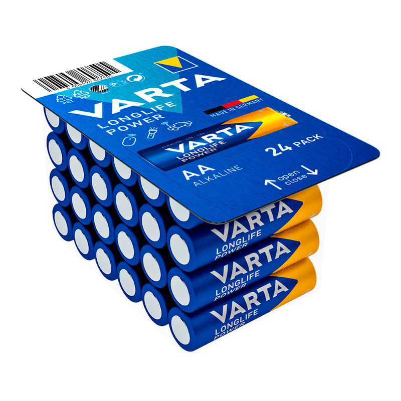 Pila varta longlife power aa - lr06 caja 24 unid. ø14,5x50,5mm