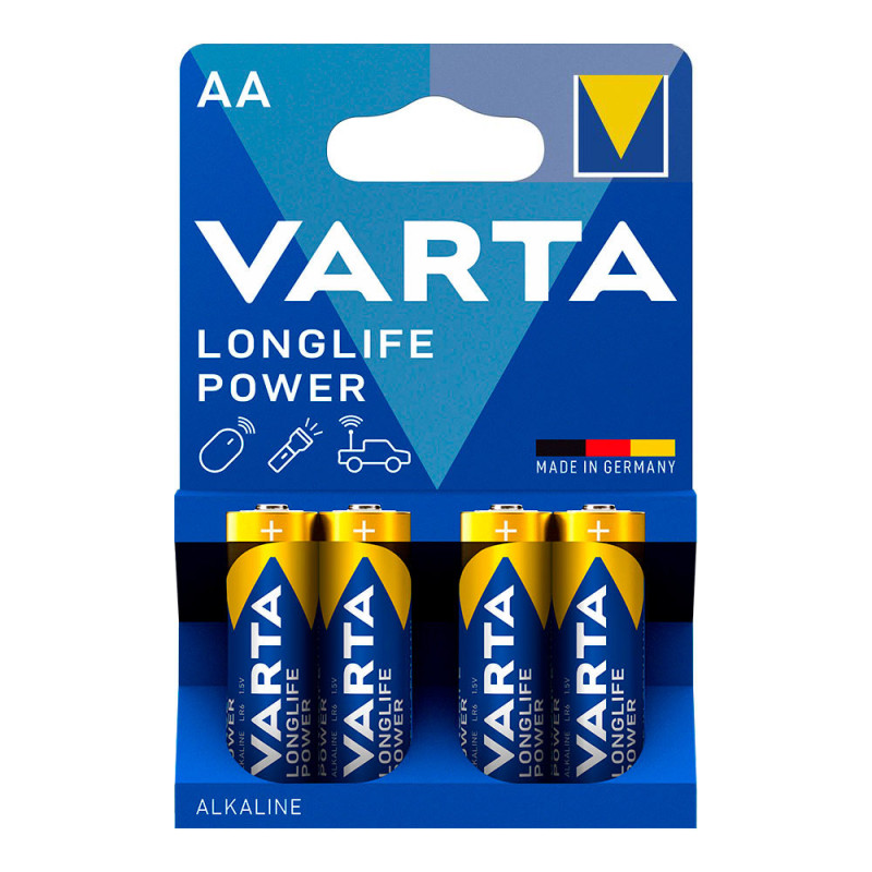 Pila varta alkalina longlife aa - lr06 2 tiras (10 blisters 4 unid.) ø14,5x50,5mm precio por blister