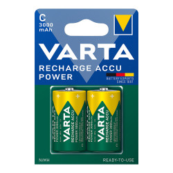 Pila varta recargable accu power c - lr14 3000ma (blister 2 unid.) ø26,2x50mm