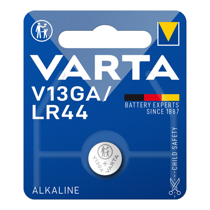 Pila varta lr44 - v13ga 1.5v alkalina (blister 1 unid.) ø11,6x5,4mm