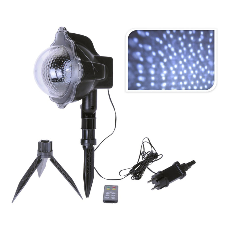 Proyector led efecto caida nieve 17x17x39cm