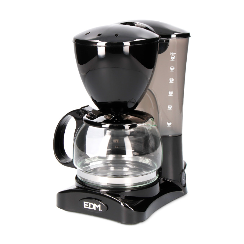 Cafetera de goteo 6 tazas 550w 16,5x12,5x24cm edm