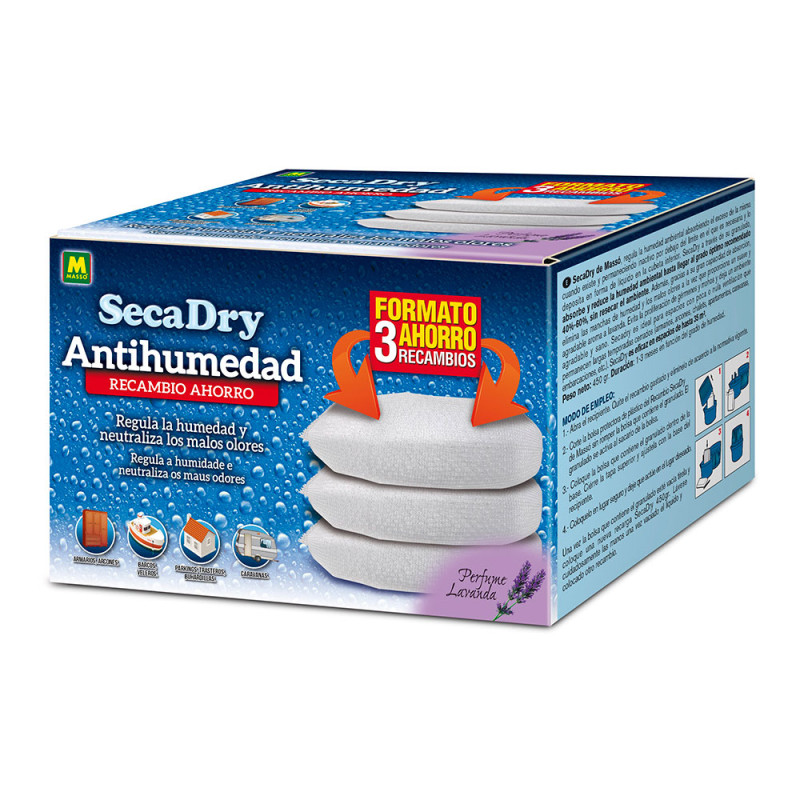 Pack recambio secadry antihumedad 3 unid. 231484 masso