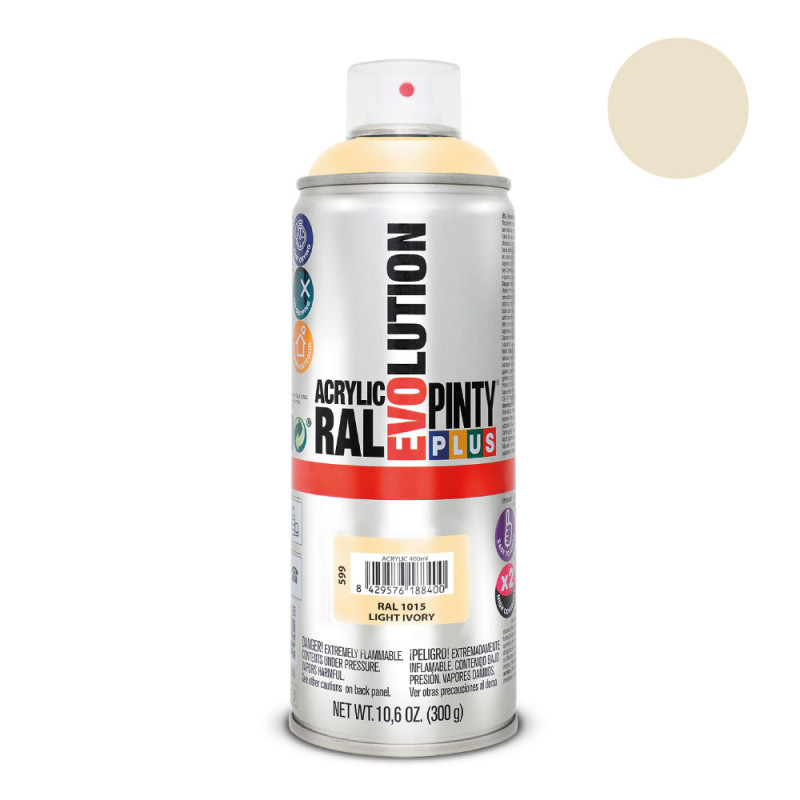 Pintura en spray pintyplus evolution 520cc ral 1015 marfil claro