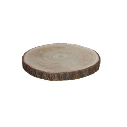 Base decorativa tronco de madera ø30x3cm