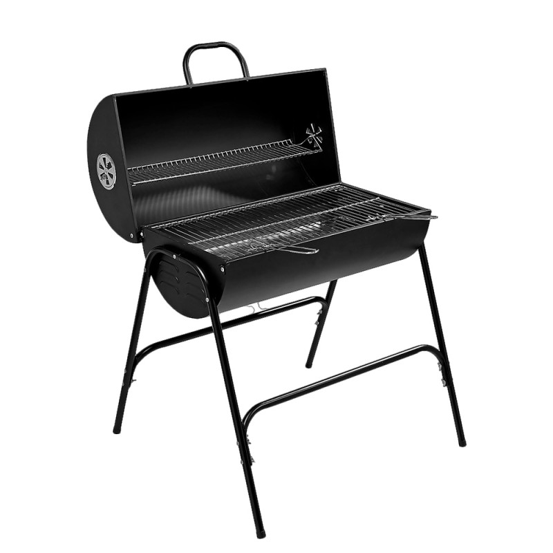 Barbacoa xl de carbon. color negro 79x71x90cm edm