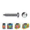 Caja 250 unid. tornillo chapa alomada philips din/ref 7981 4,2x32mm zincado celo