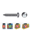 Caja 500 unid. tornillo chapa alomada philips din/ref 7981 4,8x13mm zincado celo