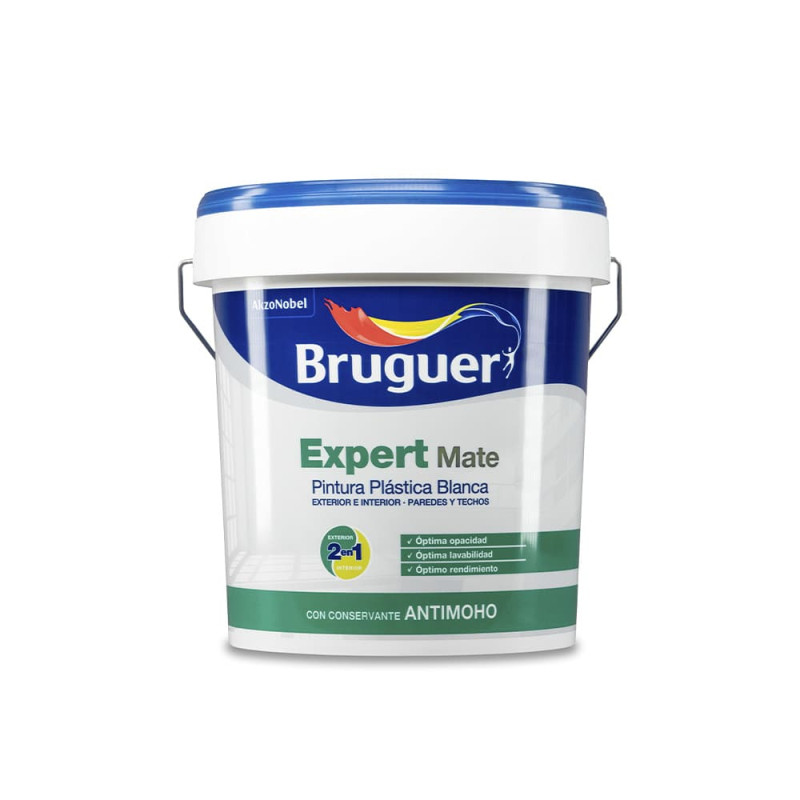 Pintura pp mate blanca expert 0,75l para interior y exterior 5222118 bruguer