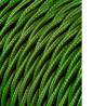 Cable textil trenzado 2x0,75mm c-18 verde seda 25m