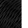 Cable textil trenzado 2x0,75mm c-41 negro seda 25m