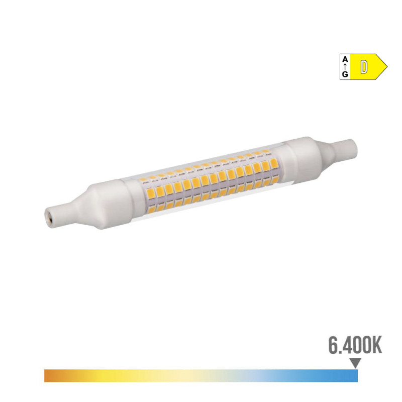 Bombilla lineal led 118mm r7s 9w 1100lm 6400k luz fria ø1,5x11,8cm edm