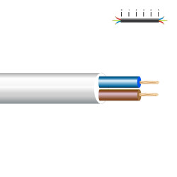 Manguera acrilica 2x1,5mm blanca euro/m