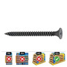 Caja 500 unid. tornillo pladur placa-metal ssf ø3,5x45mm fosfatado celo