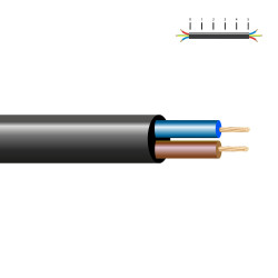 Manguera acrilica 2x1,5mm negra euro/m