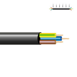 Manguera acrilica 3x1mm negra euro/m