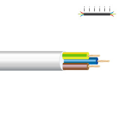 Manguera acrilica 3x1,5mm blanca euro/m