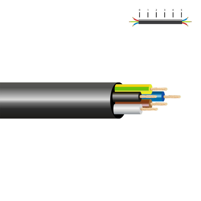 Manguera acrilica 6x1mm negra euro/m